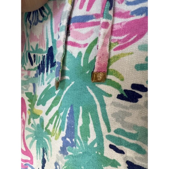 Lilly Pulitzer S Fletcher Salt in the Air Popover Pullover Sweatshirt Cowl Neck - Picture 3 of 8